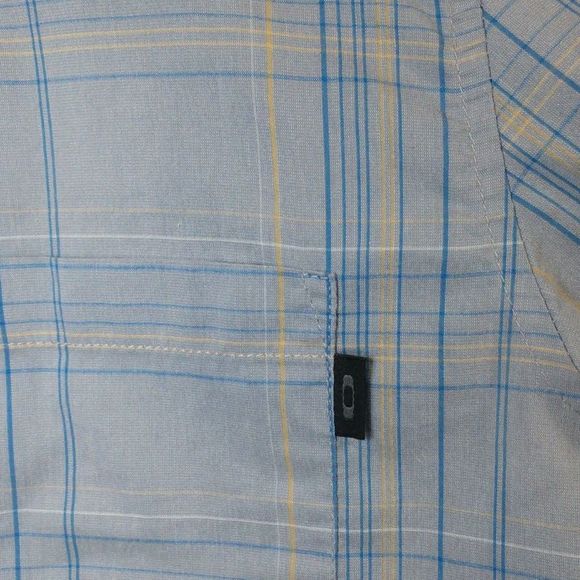 OAKLEY Long Sleeve Button Up Men's Shirt, Blue Plaid, Size Small - Picture 3 of 5